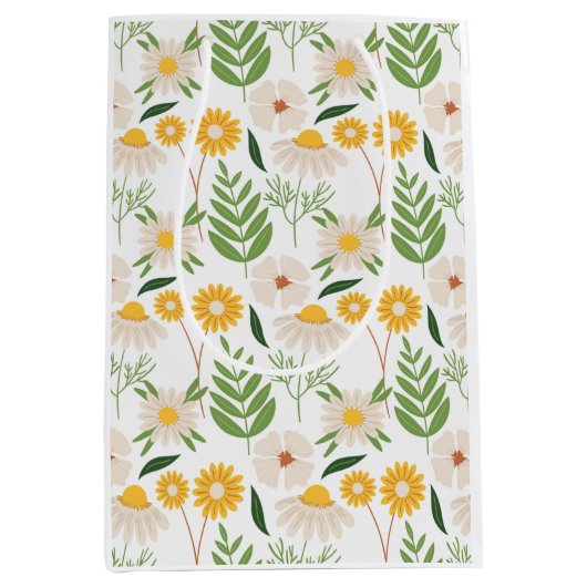 Blumenmuster Mittlere Geschenktüte (Vorderseite)