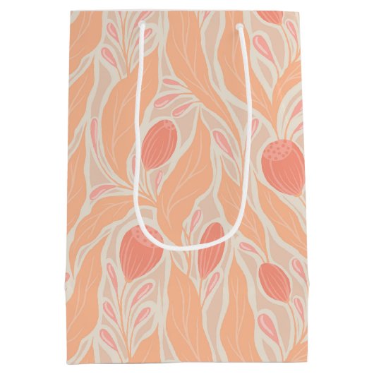 Blumenmuster Mittlere Geschenktüte (Rückseite)