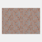 Blumenmuster, Mocha mousse Farbe Geschenkpapier Set (Vorderseite 2)