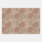 Blumenmuster, Mocha mousse Farbe Geschenkpapier Set (Vorderseite)