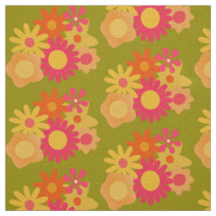 Blumenmuster Mod Vintag rosa grüne Stoffe