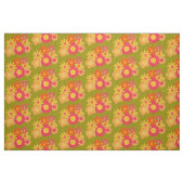 Blumenmuster Mod Vintag rosa grüne Stoffe (Fat Quarter (45,7 x 55,9 cm))