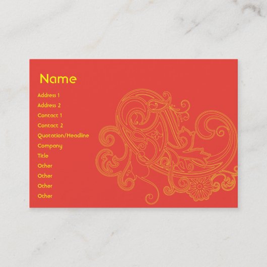 Blumenmuster - mollig visitenkarte (Vorderseite)