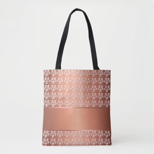 Blumenmuster. Monogramm Tasche (Vorderseite)