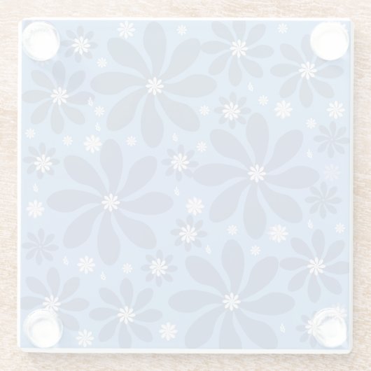Blumenmuster-Mousepad - Stilvolle Schreibtischzugr Glasuntersetzer (Rückseite)