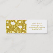 Blumenmuster Mustard Orden Vielen Dank Mini Visitenkarte (Vorderseite)
