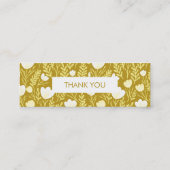 Blumenmuster Mustard Orden Vielen Dank Mini Visitenkarte (Rückseite)