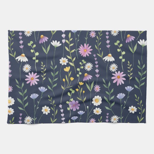 Blumenmuster-Muster-Fashion-Frühlingsblumen Geschirrtuch (Horizontal)