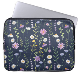 Blumenmuster-Muster-Fashion-Frühlingsblumen Laptopschutzhülle