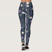 Blumenmuster-Muster-Fashion-Frühlingsblumen Leggings (Rückseite)