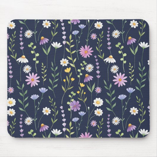 Blumenmuster-Muster-Fashion-Frühlingsblumen Mousepad (Vorne)