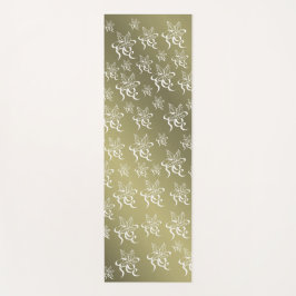 Blumenmuster + Muster, Poinsettia, zeichnend, weiß Yogamatte