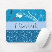 Blumenmuster, Muster von Blume, Ihr Name Mousepad (Mit Mouse)