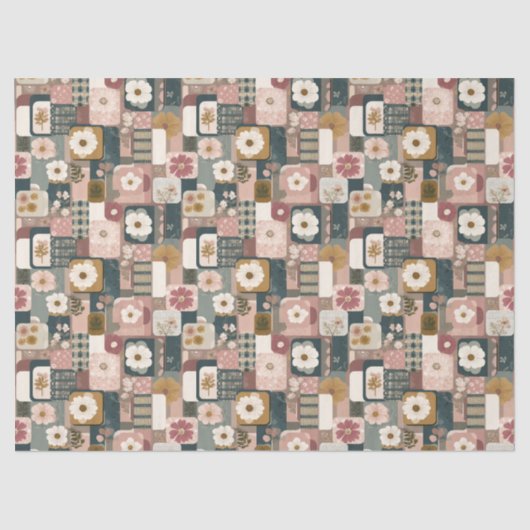 Blumenmuster Musterpapier Seidenpapier (Vorderseite)