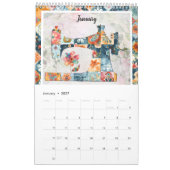 Blumenmuster Nähmaschine Mauerkalender Kalender (Jan 2027)