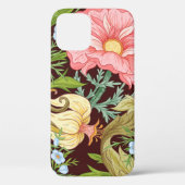 Blumenmuster nahtlos Hintergrund mit In Art Case-Mate iPhone Hülle (Rückseite)