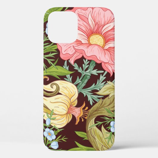 Blumenmuster nahtlos Hintergrund mit In Art Case-Mate iPhone Hülle (Rückseite)