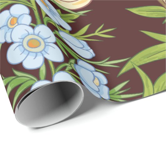 Blumenmuster nahtlos Hintergrund mit In Art Geschenkpapier (Rolleneckpunkt)