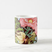 Blumenmuster nahtlos Hintergrund mit In Art Kaffeetasse (Mittel)
