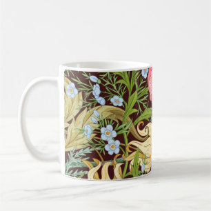 Blumenmuster nahtlos Hintergrund mit In Art Kaffeetasse