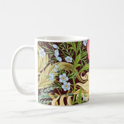 Blumenmuster nahtlos Hintergrund mit In Art Kaffeetasse (Links)