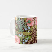 Blumenmuster nahtlos Hintergrund mit In Art Kaffeetasse (Vorderseite Links)