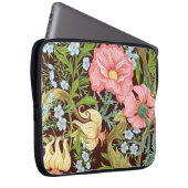 Blumenmuster nahtlos Hintergrund mit In Art Laptopschutzhülle (Vorne Rechts)