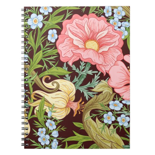 Blumenmuster nahtlos Hintergrund mit In Art Notizblock (Vorderseite)