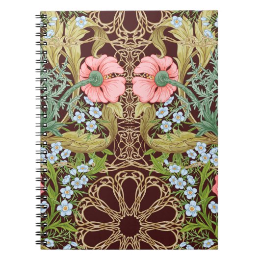 Blumenmuster nahtlos Hintergrund mit In Art Notizblock (Vorderseite)