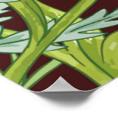 Blumenmuster nahtlos Hintergrund mit In Art Poster (Ecke)