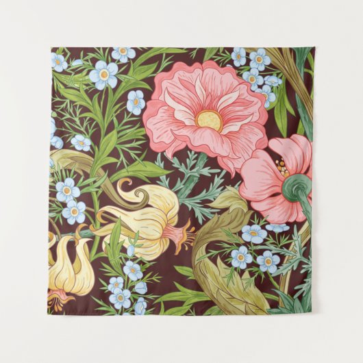 Blumenmuster nahtlos Hintergrund mit In Art Wandteppich (Vorderseite)