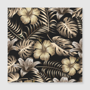 Blumenmuster nahtlos mit Blättern. Magnetkarte