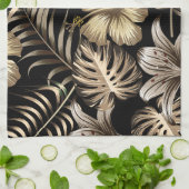 Blumenmuster Nahtlos Muster mit Blätter. Geschirrtuch (Gefaltet)