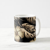 Blumenmuster Nahtlos Muster mit Blätter. Kaffeetasse (VorderseiteRechts)