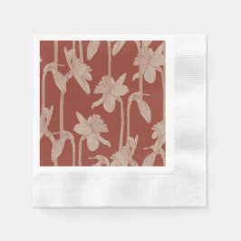 Blumenmuster nahtlos, Narzissen Blume. Serviette