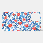 Blumenmuster: Nahtlose Blätter Case-Mate iPhone Hülle (Rückseite (Horizontal))