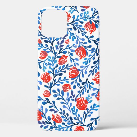 Blumenmuster: Nahtlose Blätter Case-Mate iPhone Hülle (Rückseite)