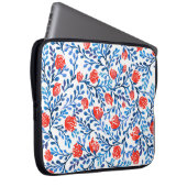 Blumenmuster: Nahtlose Blätter Laptopschutzhülle (Vorne Rechts)