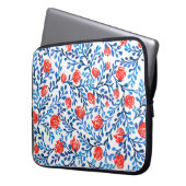 Blumenmuster: Nahtlose Blätter Laptopschutzhülle (Vorderseite Links)