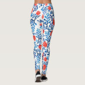 Blumenmuster: Nahtlose Blätter Leggings (Rückseite)