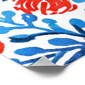 Blumenmuster: Nahtlose Blätter Poster (Ecke)