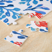 Blumenmuster: Nahtlose Blätter Puzzle (Seite)