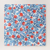 Blumenmuster: Nahtlose Blätter Puzzle (Horizontal)