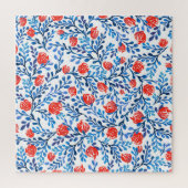 Blumenmuster: Nahtlose Blätter Puzzle (Vertikal)