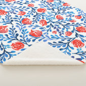 Blumenmuster: Nahtlose Blätter Sherpadecke (3/4)