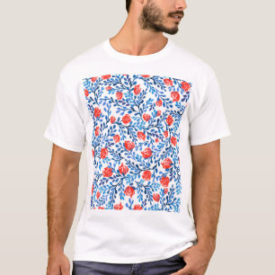 Blumenmuster: Nahtlose Blätter T-Shirt