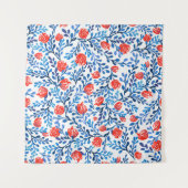 Blumenmuster: Nahtlose Blätter Wandteppich (Vorderseite (Horizontal))