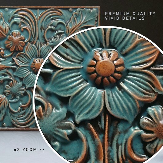 Blumenmuster Nahtlose Viktorianische Indigomuster Fliese