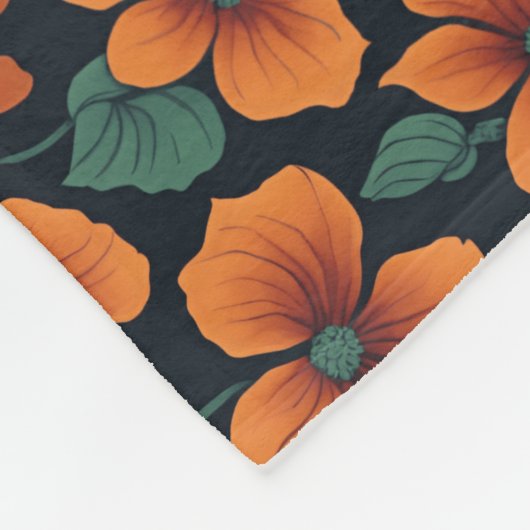 Blumenmuster Nasturtium-Blume Fleecedecke (Ecke)