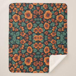 Blumenmuster Nasturtium-Blume Sherpadecke